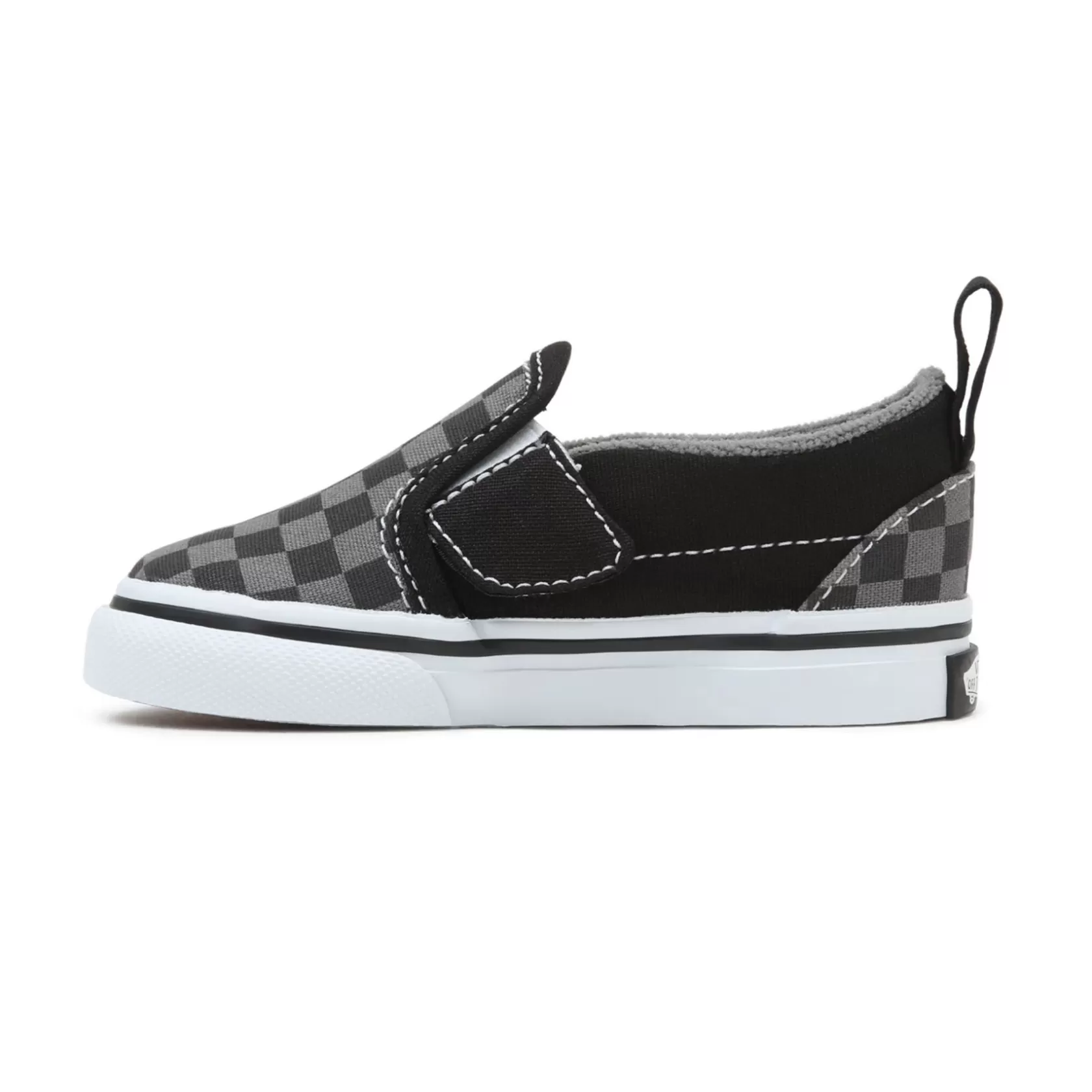 Vans Classics<Zapatillas De Bebe Con Cierre Adherente Checkerboard Slip-On Con (1-4 Anos) Negro, Gris