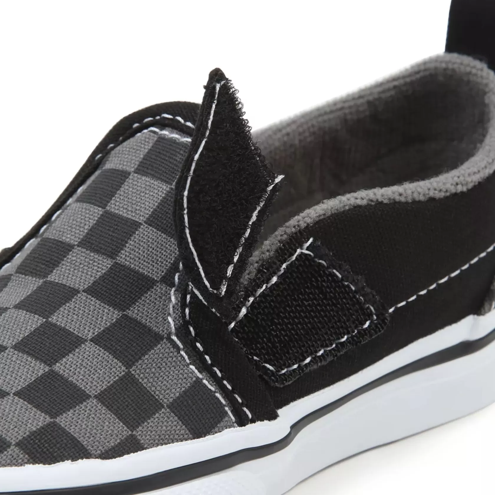 Vans Classics<Zapatillas De Bebe Con Cierre Adherente Checkerboard Slip-On Con (1-4 Anos) Negro, Gris
