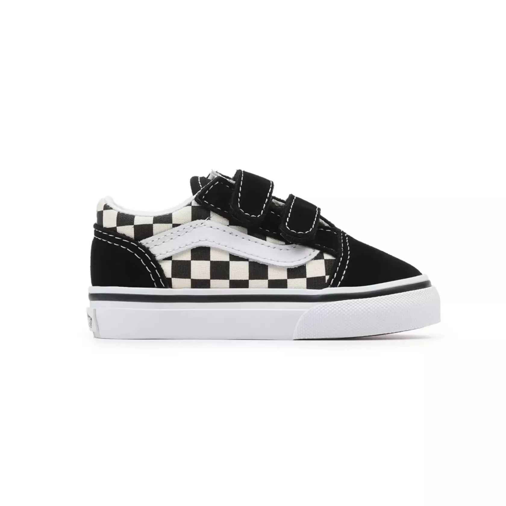 Vans Easy On, Easy Off<Zapatillas De Bebe Con Cierre Adherente Primary Check Old Skool Con Cierre De (1-4 Anos) Negro, Blanco