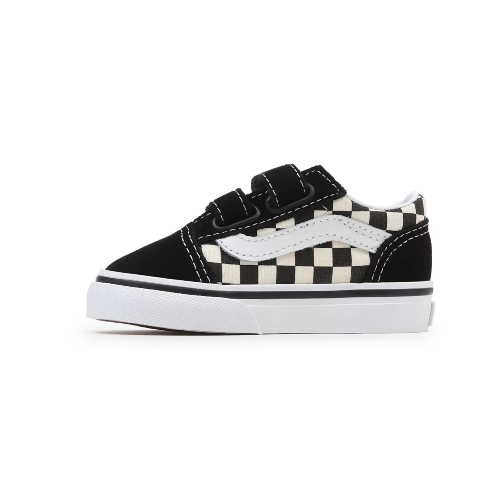 Vans Easy On, Easy Off<Zapatillas De Bebe Con Cierre Adherente Primary Check Old Skool Con Cierre De (1-4 Anos) Negro, Blanco