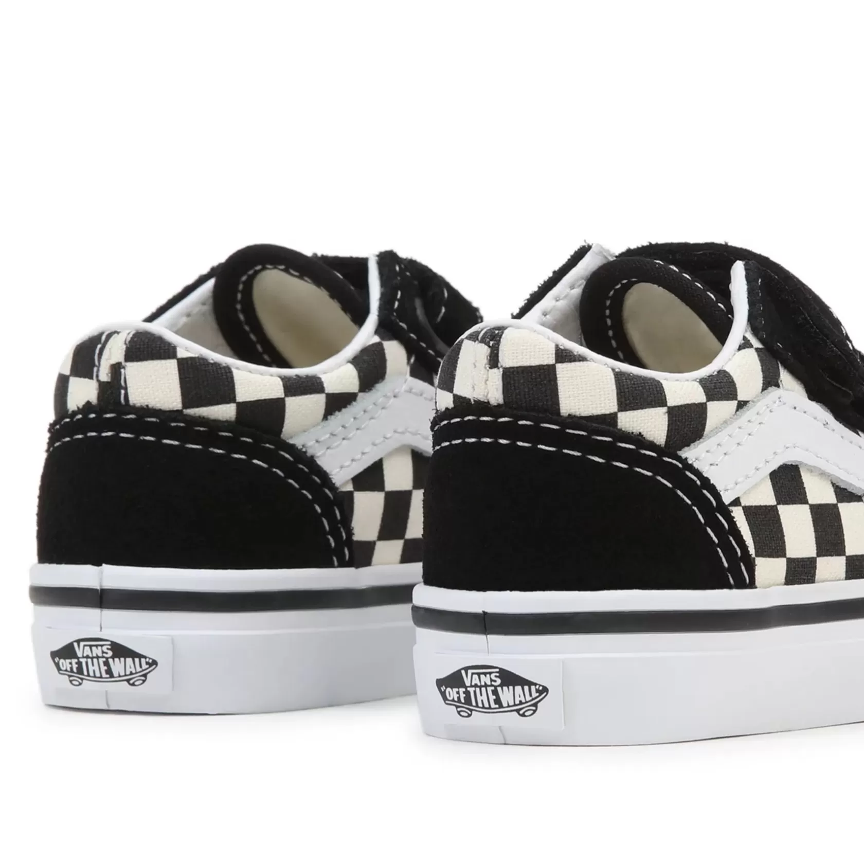 Vans Easy On, Easy Off<Zapatillas De Bebe Con Cierre Adherente Primary Check Old Skool Con Cierre De (1-4 Anos) Negro, Blanco