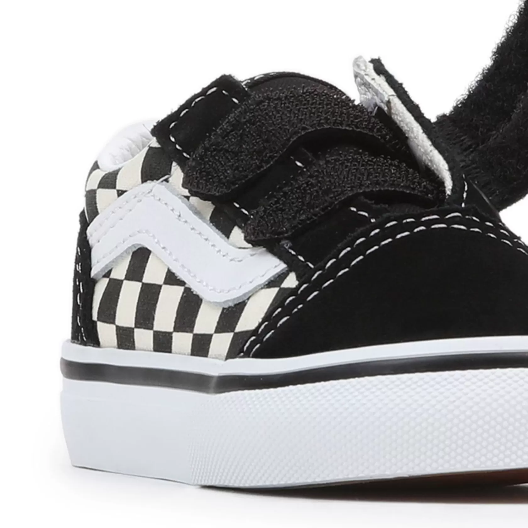 Vans Easy On, Easy Off<Zapatillas De Bebe Con Cierre Adherente Primary Check Old Skool Con Cierre De (1-4 Anos) Negro, Blanco