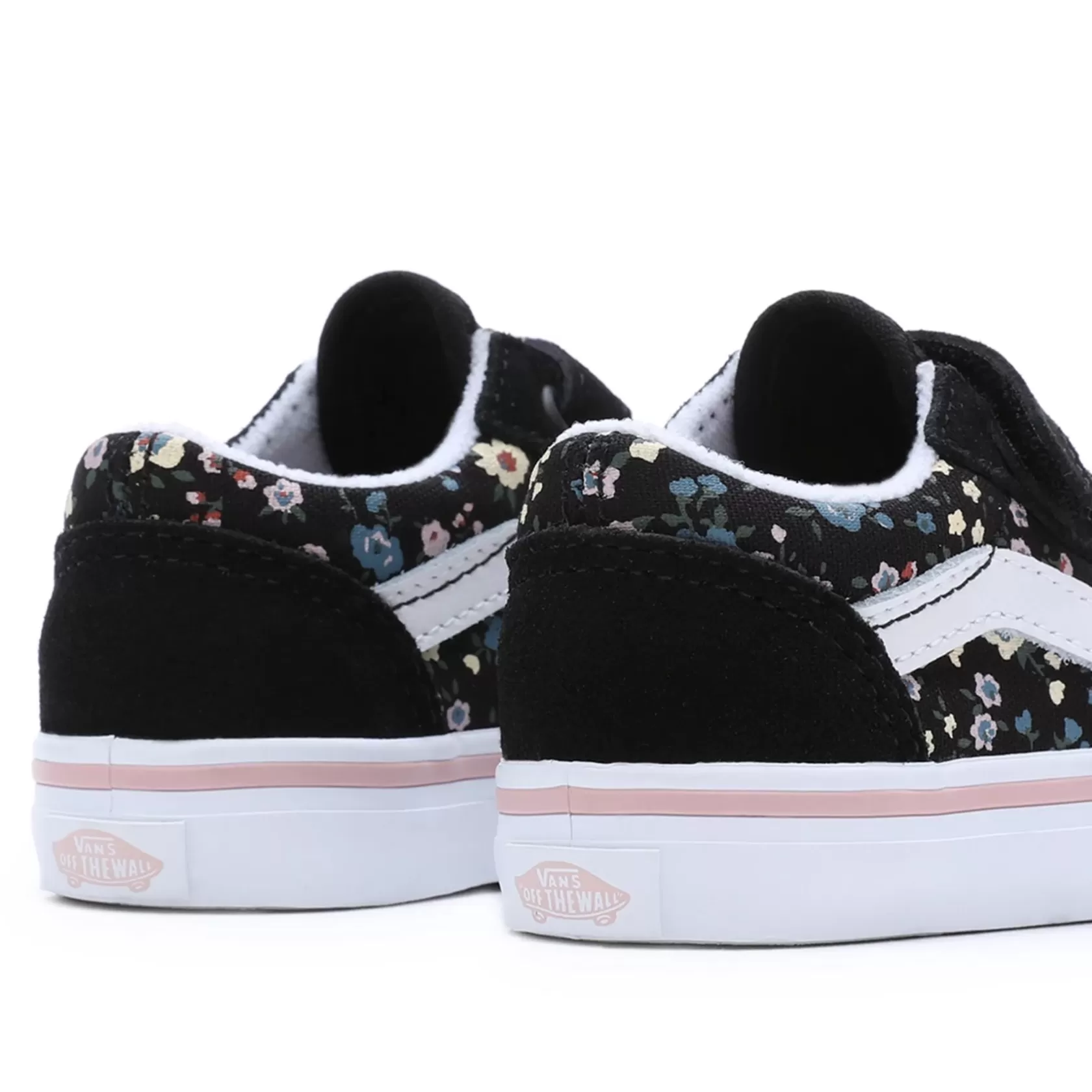 Vans Easy On, Easy Off<Zapatillas De Bebe Floral Old Skool Hook And Loop (1-4 Anos) Negro