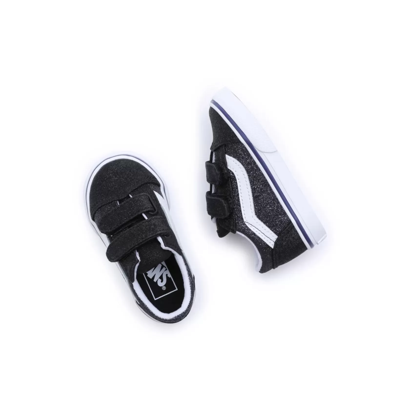 Vans Easy On, Easy Off<Zapatillas De Bebe Glitter Old Skool De Dos Tonos (1-4 Anos) Negro