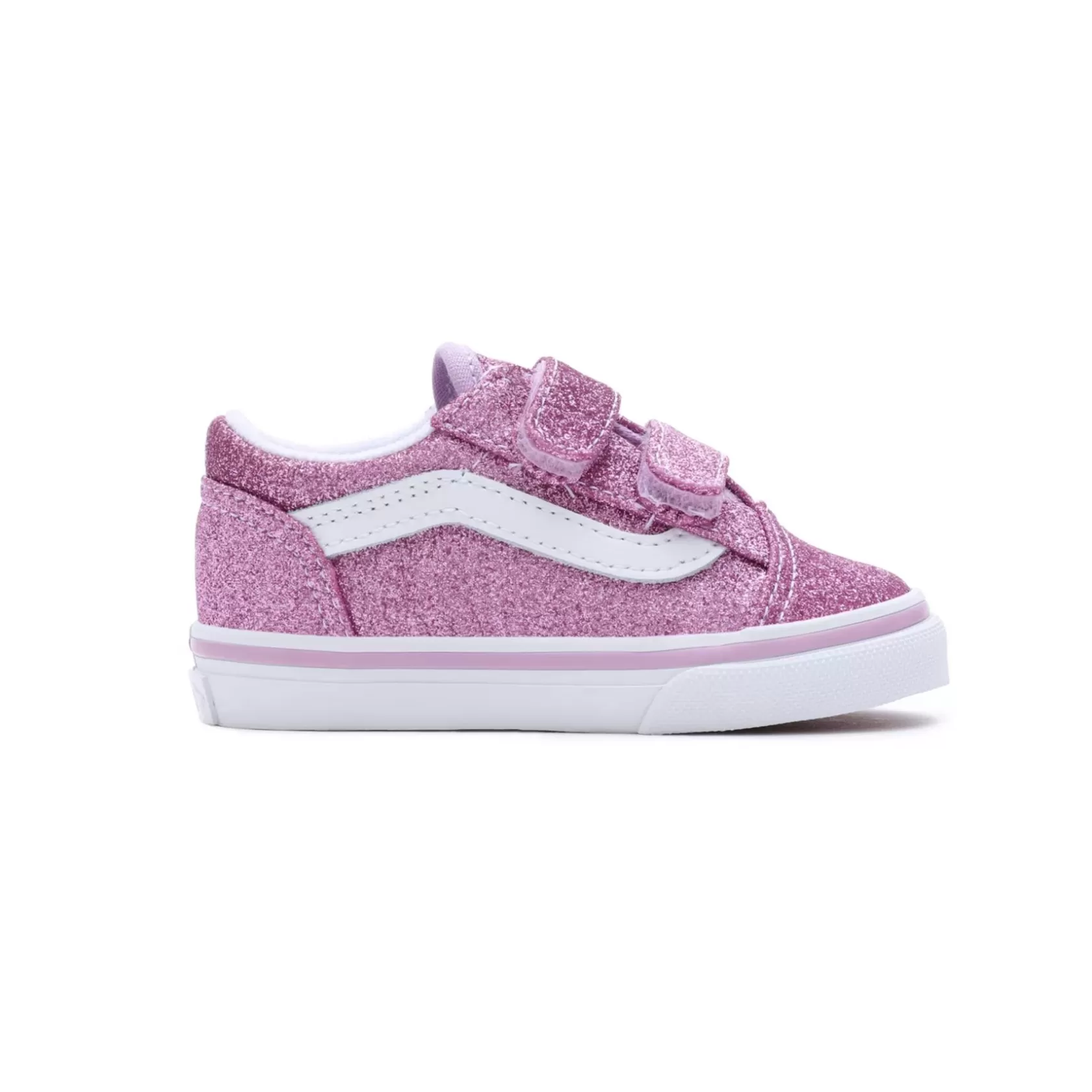 Vans Easy On, Easy Off<Zapatillas De Bebe Glitter Old Skool Hook And Loop (1-4 Anos) Purpura