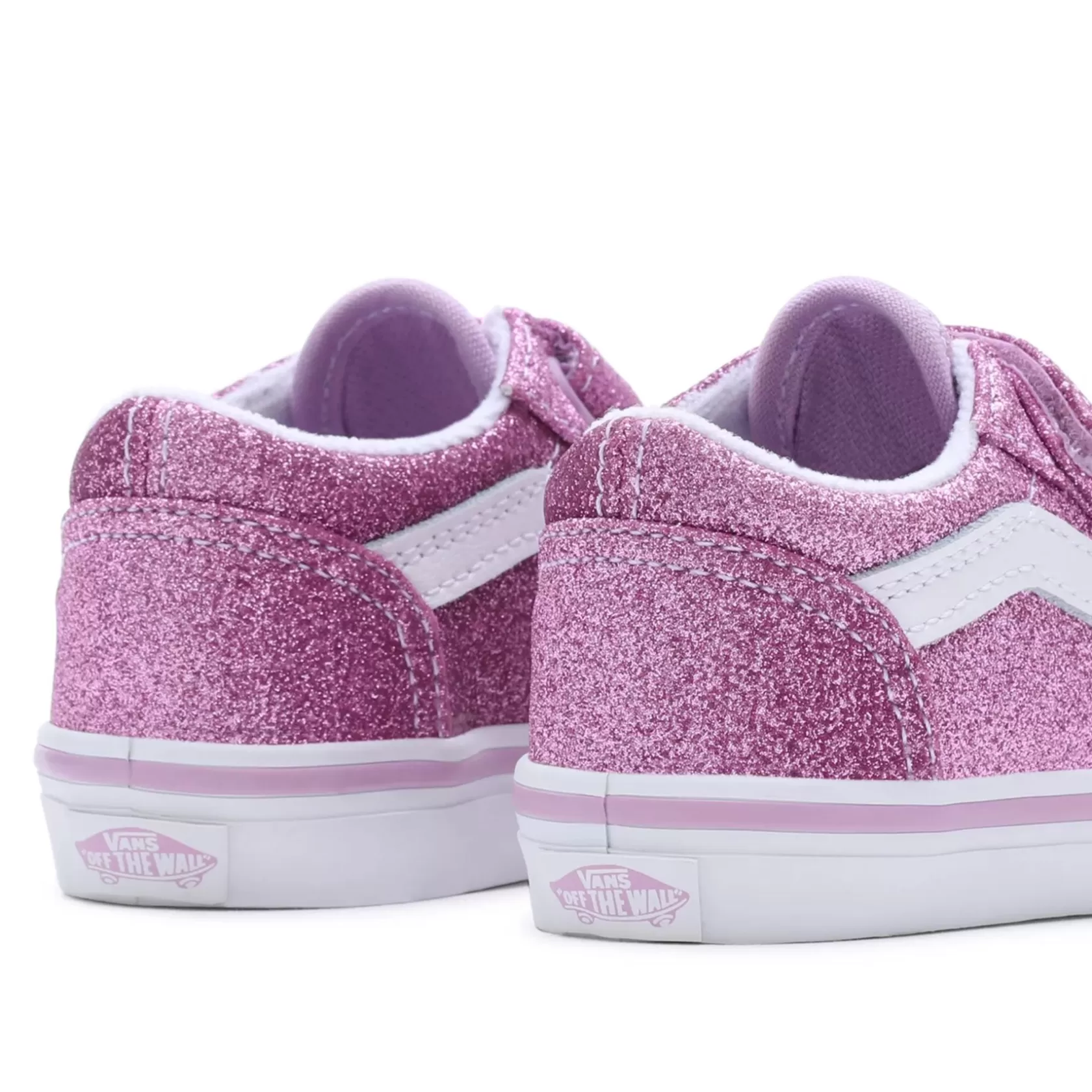 Vans Easy On, Easy Off<Zapatillas De Bebe Glitter Old Skool Hook And Loop (1-4 Anos) Purpura
