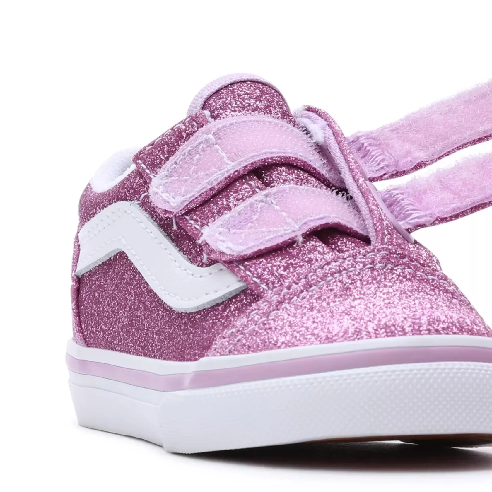 Vans Easy On, Easy Off<Zapatillas De Bebe Glitter Old Skool Hook And Loop (1-4 Anos) Purpura