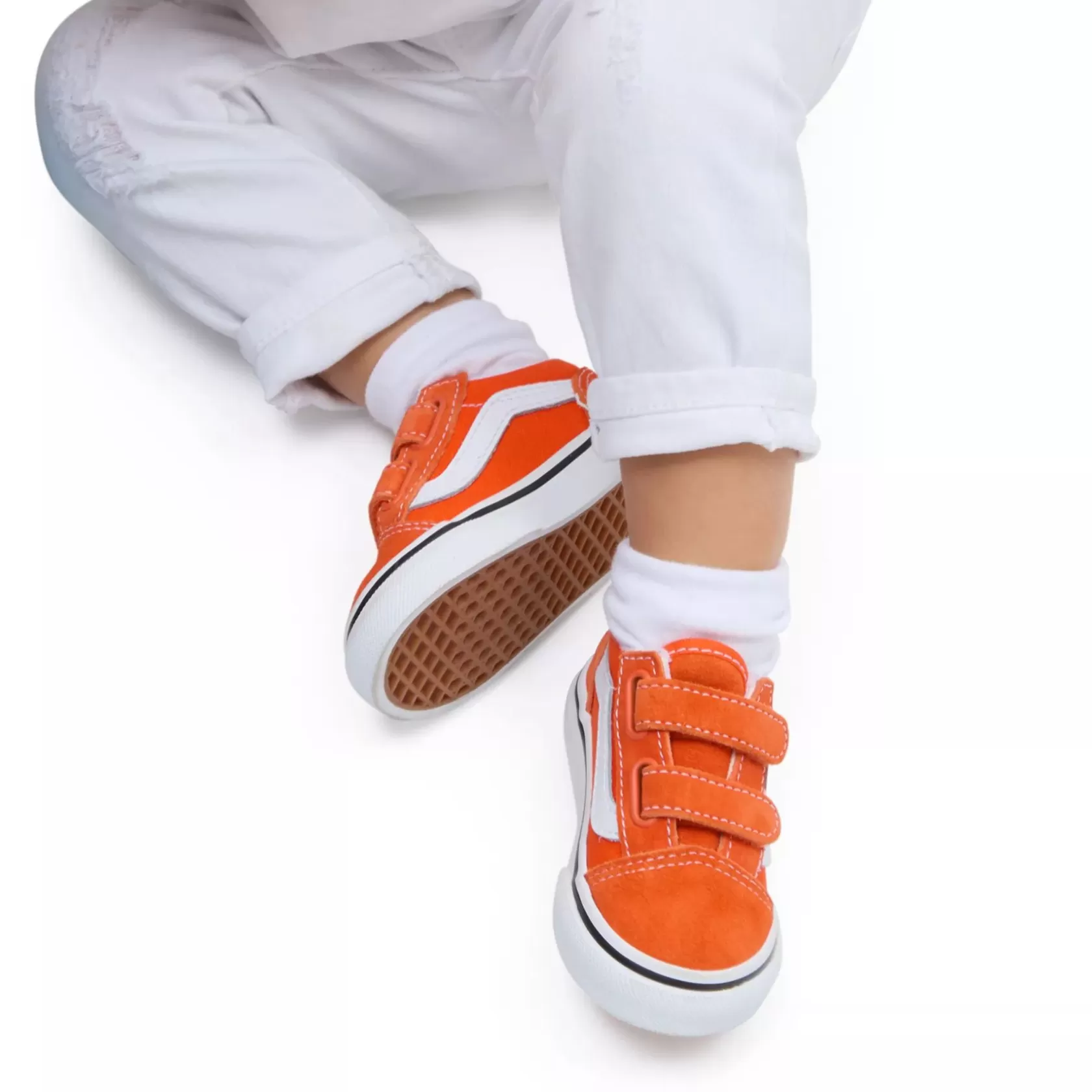 Vans Zapatillas Niño (1-4 Años)<Zapatillas De Bebe Old Skool Con Cierre Adherente (1-4 Anos) Naranjo