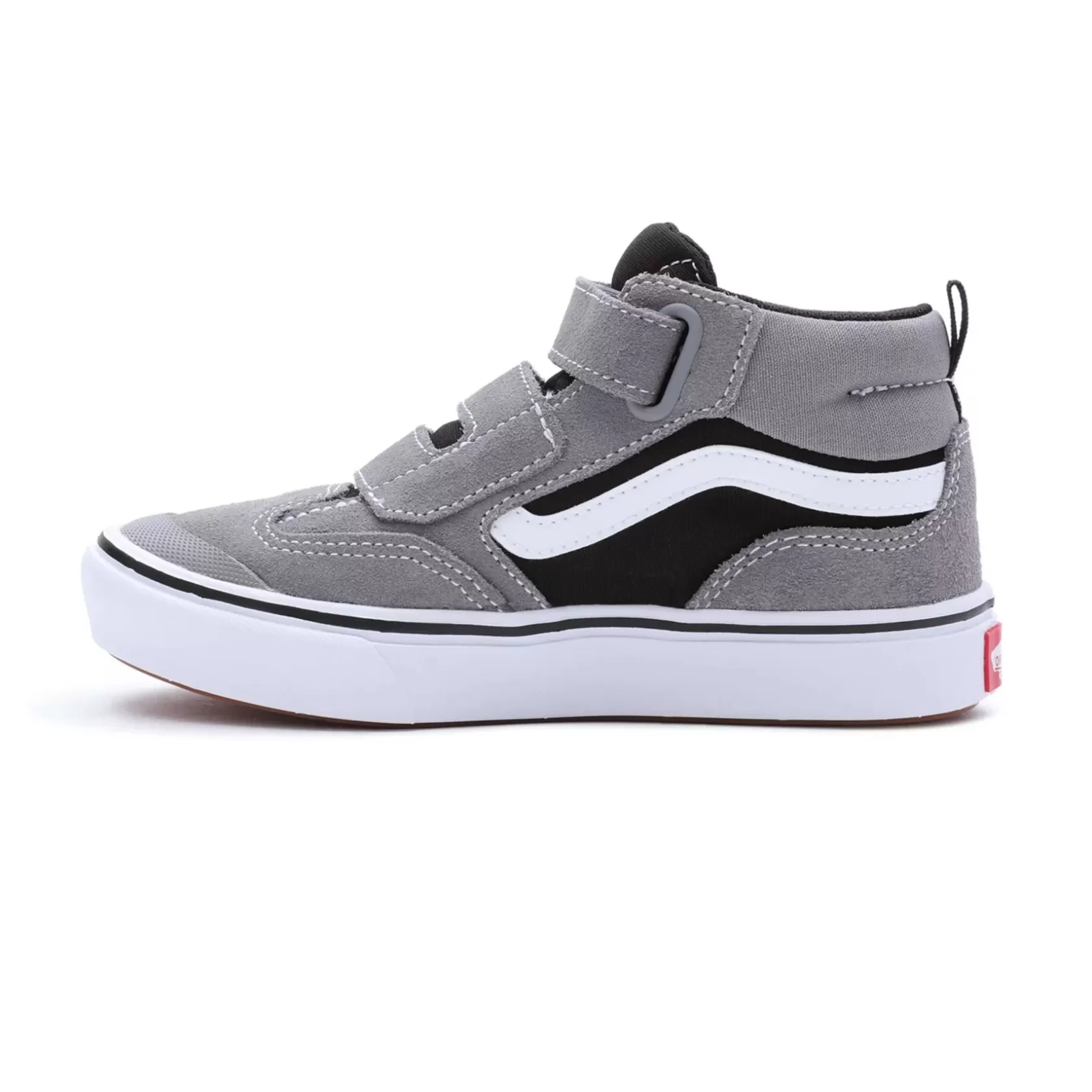 Vans Easy On, Easy Off<Zapatillas De Niños Comfycush New Skool Mid Hook And Loop (4-8 Anos) Gris