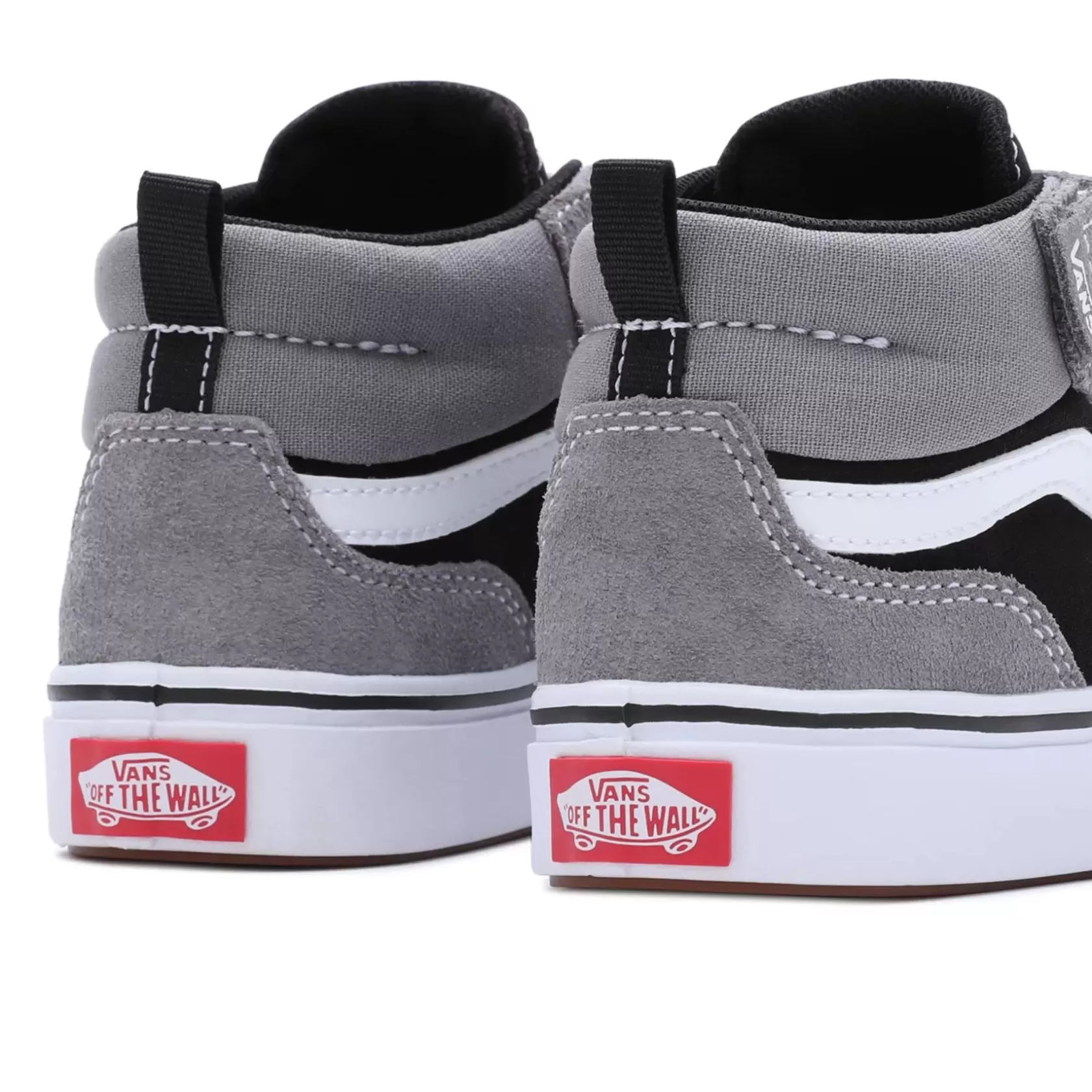 Vans Easy On, Easy Off<Zapatillas De Niños Comfycush New Skool Mid Hook And Loop (4-8 Anos) Gris