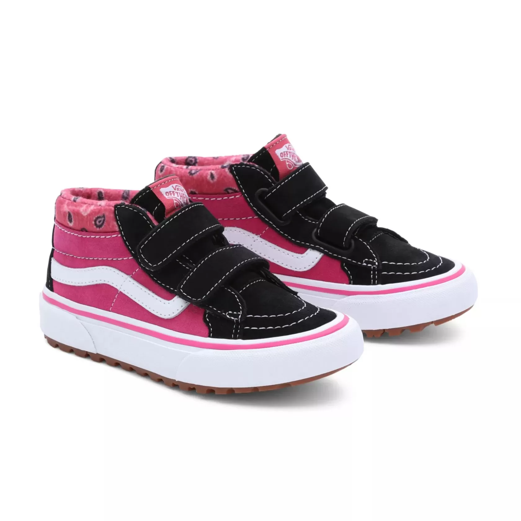 Vans Zapatillas Mte<Zapatillas De Niños Con Cierre Adherente Paisley Sk8-Mid Reissue Mte-1 (4-8 Anos) Negro, Rosa