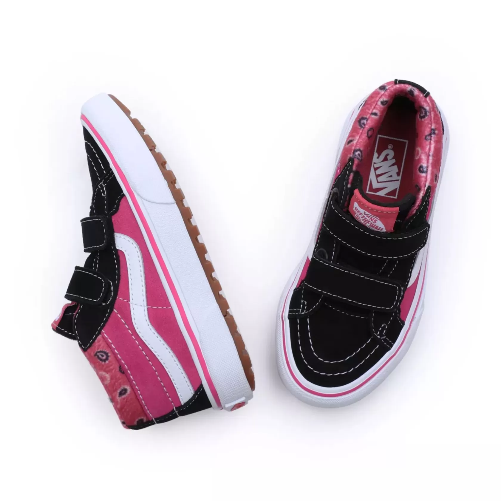 Vans Zapatillas Mte<Zapatillas De Niños Con Cierre Adherente Paisley Sk8-Mid Reissue Mte-1 (4-8 Anos) Negro, Rosa