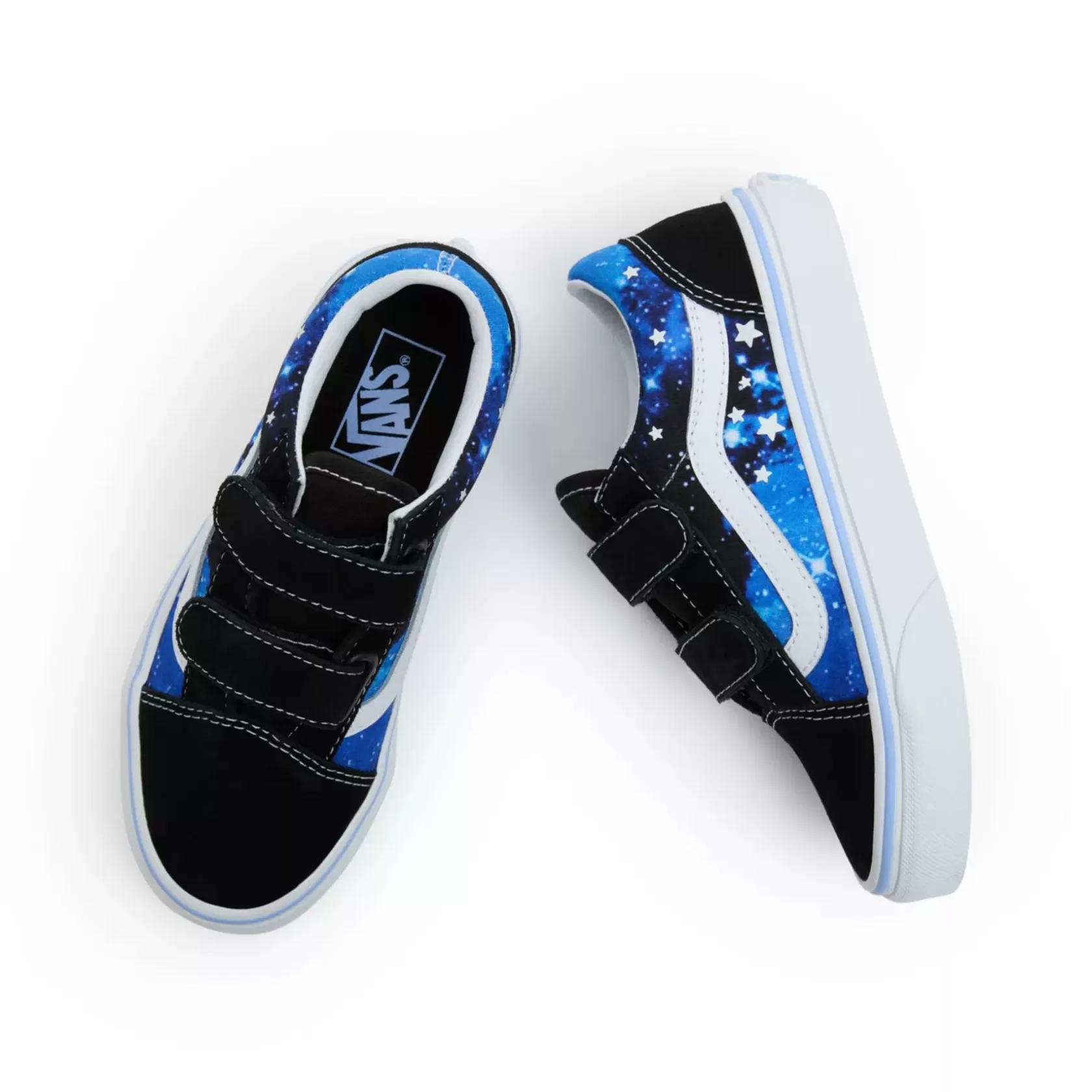 Vans Easy On, Easy Off<Zapatillas De Niños Old Skool Con Cierre Adherente (4-8 Anos) Azul, Negro