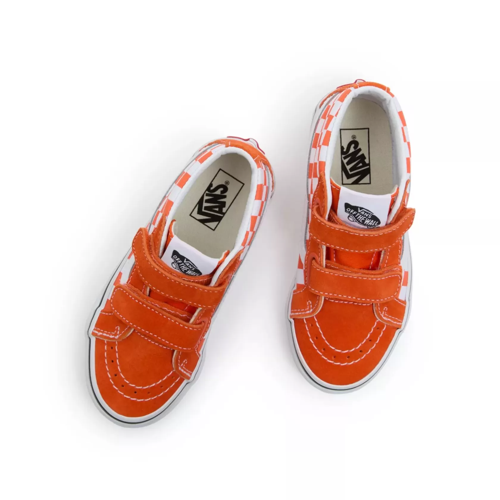 Vans Zapatillas Niño (4-8 Años)<Zapatillas De Niños Sk8-Mid Reissue Checkerboard Con Cierre Autoadherente (4-8 Anos) Naranjo