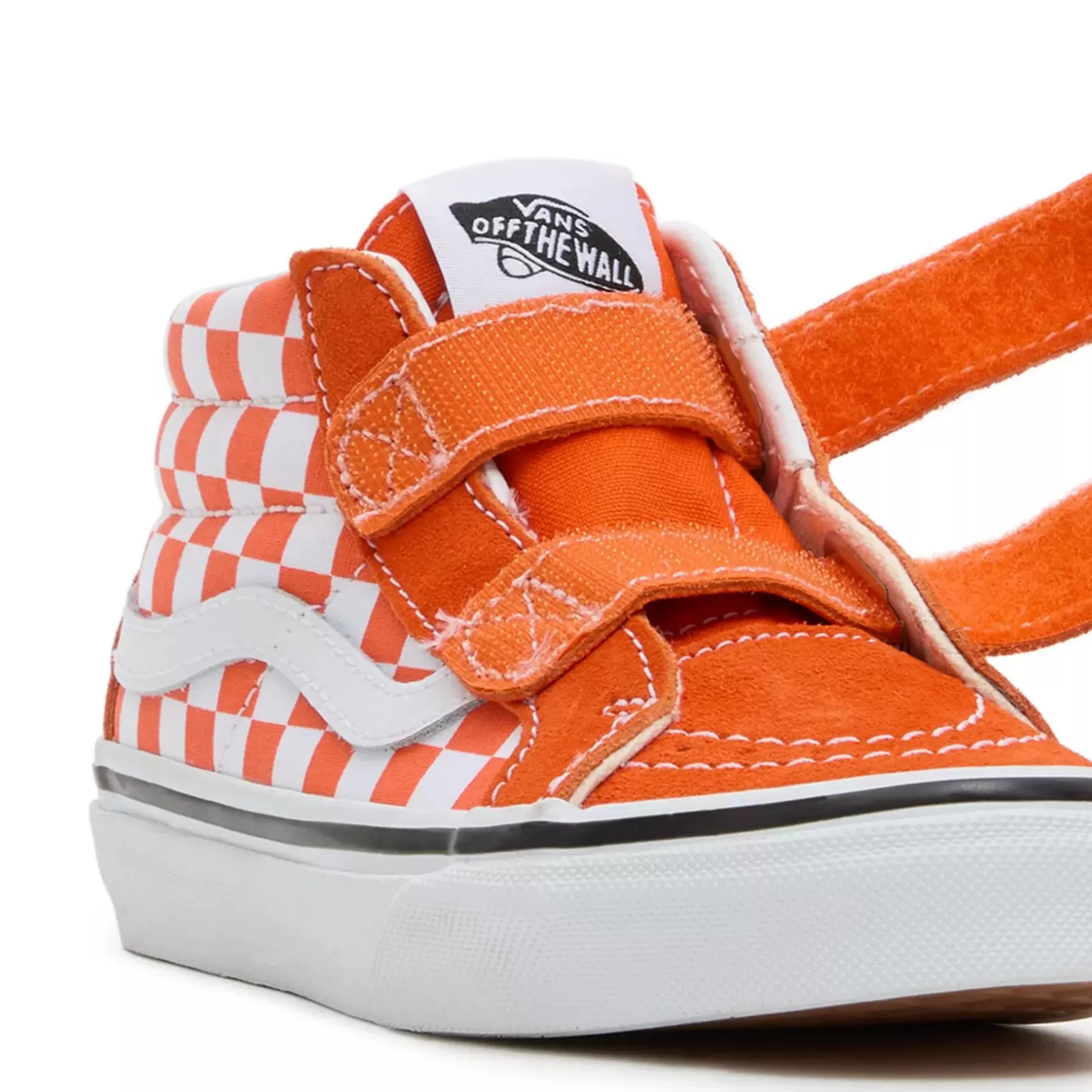 Vans Easy On, Easy Off<Zapatillas De Niños Sk8-Mid Reissue Checkerboard Con Cierre Autoadherente (4-8 Anos) Naranjo