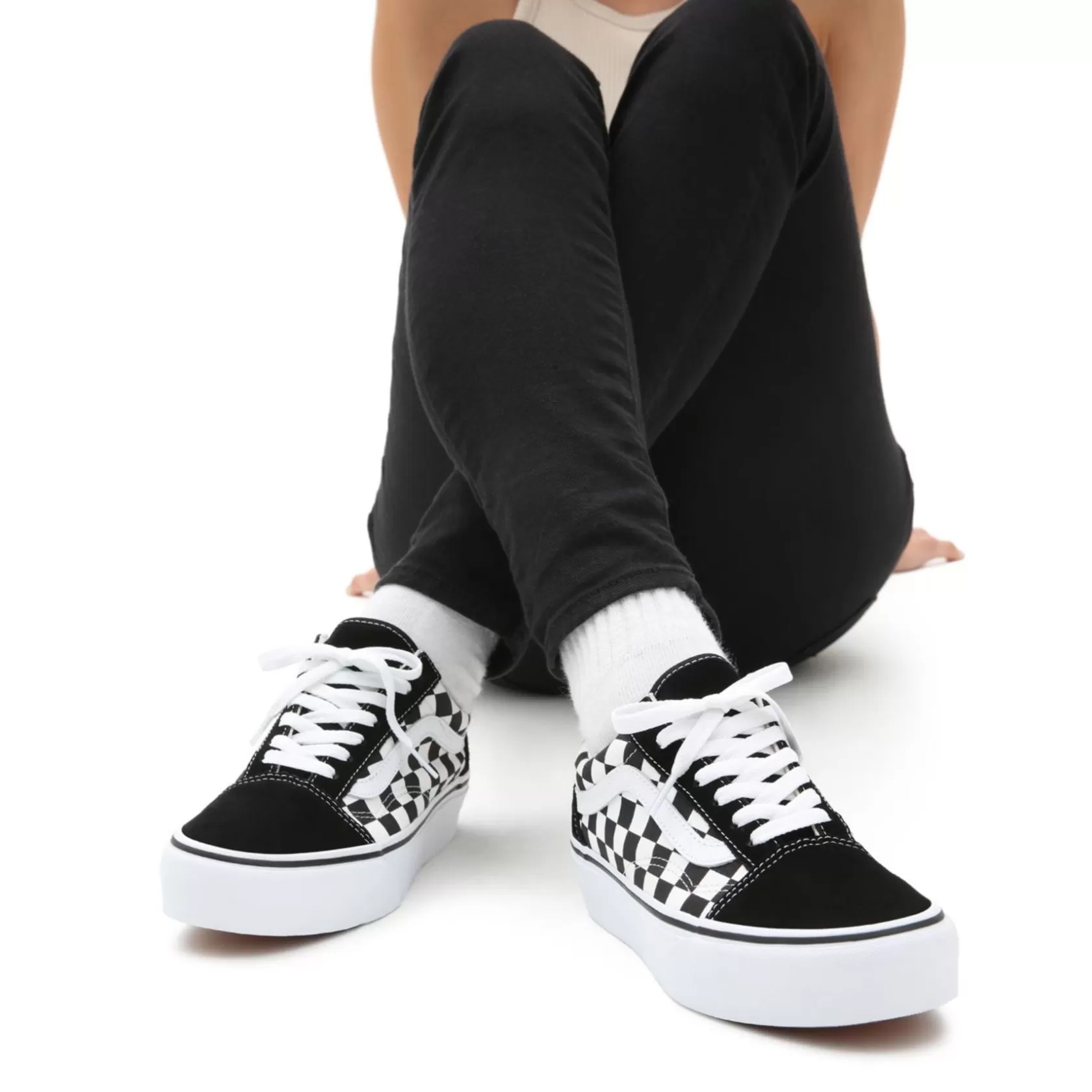 Vans Classics<Zapatillas Old Skool Con Plataforma Y Estampado A Cuadros Negro
