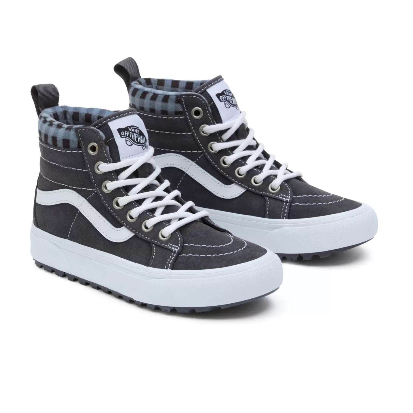 Vans Zapatillas Mte<Zapatillas Sk8-Hi Mte-1 Con Estampado De Cuadros De Niños (4-8 Anos) Gris, Blanco