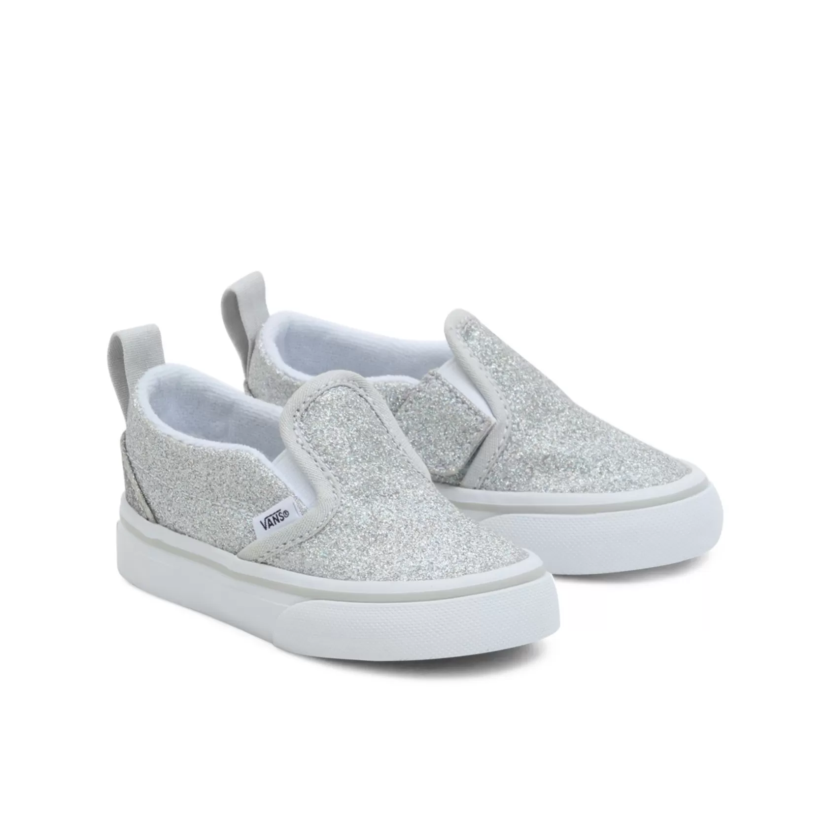 Vans Classics<Zapatillas Slip-On Glitter Con Cierre Adherente De Niños (1-4 Anos) Gris